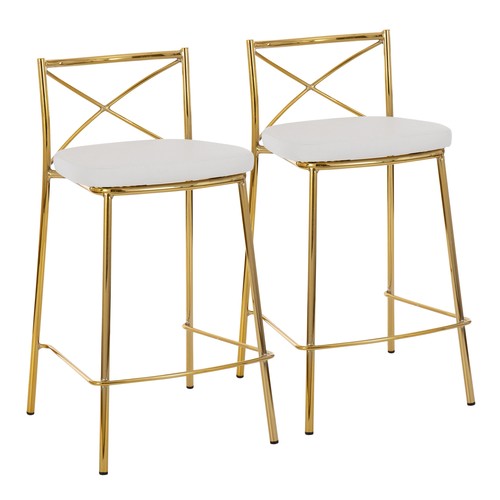Modern Charlotte 25" Fixed-height Counter Stool - Set Of 2